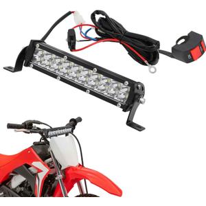 USTPO Dirt Bike Light Bar, 60W 2500LM Motorcycle Headlight Light Bar Plug-Play Universal for Most 7/ 8" Handlebar CRF110 KLX140 KLX110 TTR110 TTR110E