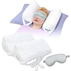 AOSSA Beauty Pillow for Back Sleeping Anti-Wrinkle Aging Pillow, Head Support Trainer for Upright Sleep & Post-Surgery Recovery, Face Up Positioning Pillows for Wrinkle Prevention (White)