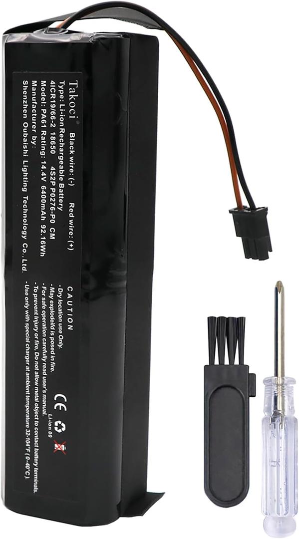 6400mAh Replacement Battery for Eufy RoboVac X8 Series Robot Vacuum fits Part Number PA61 Sweeping Robot Battery 14.4V 92.16Wh