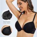 Push Up Padded Bra Plunge T-Shirt Bras for Women Add 2 Cup Sizes 
42C