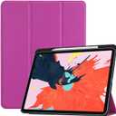 Tablet Cover for Apple iPad Pro 12.9 3rd Generation(2018 Release),Folio Stand Lightweight Leather Case for Apple iPad Pro 12.9" Gen 3th A1876 A2014 A1895 A1983 (SLO-Purple)