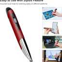lychee Rechargeable Pocket Pen Mouse, Left/Right-Handed Wireless Optical Ergonomic Mouse with Stylus Function RGB Backlit Type-C & Micro USB Adapter for PC Laptop Notebook Mac (Red)