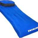 SWIMLINE Solstice Fabric Covered Pool Float Mattress Red Lounger Raft for Adults & Kids (Large)