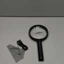 30X 40X Charge Magnifier with Light, NUEYiO 4.33Inch Large Handheld Magnifying Glass with Light, 20 Daylight LEDs & Third Gear Dimming Lighted Magnifying Glass for Seniors Reading Jewelry -Black