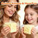 Giant Cheese Squishy Big Slow Rising Sensory Fidget Toy, Jumbo Squeeze Cheese Cube for Stress Relief, Soft Hand Squeeze Toys, Portable Calming Gift for Adults Office Desk