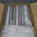 100 Pack 16 oz Disposable Plastic Cups with Lids & Straws, Disposable Iced Coffee Cups, Clear Cold Drink Cups for Party, Events, Smoothies, Milkshake, Iced Coffee, and TO-GO Drinkings Leak-Proof