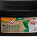 Arm & Hammer Simply Recycled Plastic Cat Litter Pan, Made in USA, Easy to Clean, Large Durable Litter Box, Black