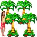 Libima 4 Pcs Inflatable Palm Trees 52 Inch Giant Blow up Palm Tree Hawaiian Party Decorations Tropical Trees for Kids Adults Hawaiian Luau Beach Summer Theme Party Decorations Photo Prop Decor