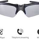 LEADEN Wireless Bluetooth MP3 Polarized Lenses Music Sunglasses V4.1 Stereo Handfree Headphone for iPhone Samsung Most Smartphone or PC (Black)