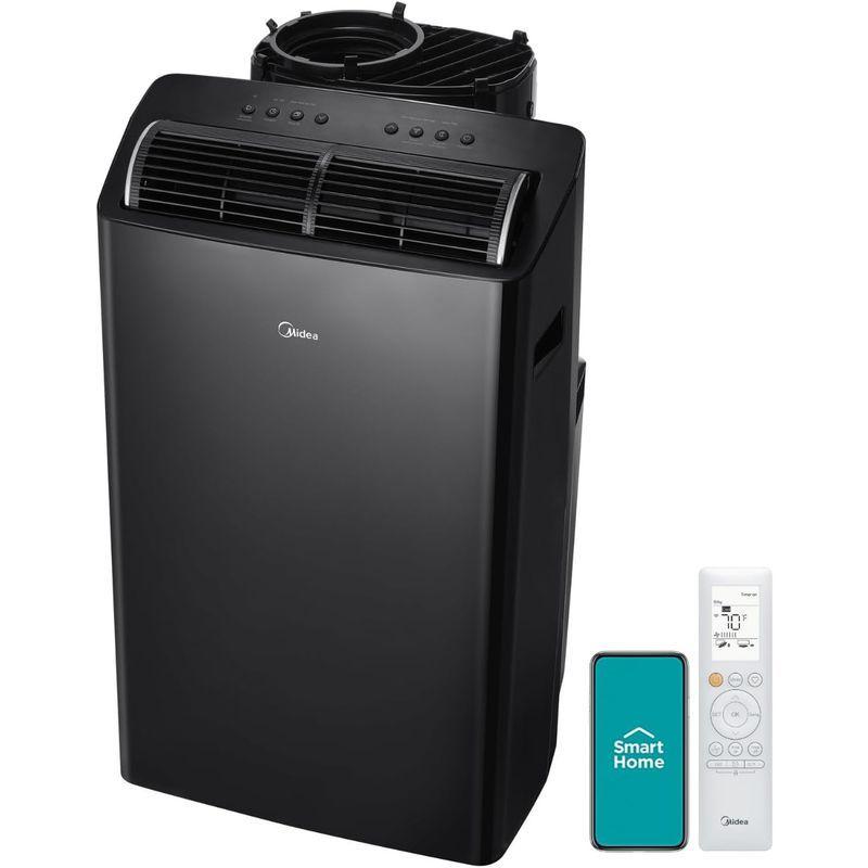 Midea Duo 14,000 BTU (12,000 BTU SACC) High Efficiency Inverter, Ultra Quiet Portable Air Conditioner, Cools up to 550 Sq. Ft., Works with Alexa/Google Assistant, Includes Remote Control & Window Kit