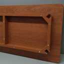 IOTXY Simple Wooden Writing Desk - Modern Minimalist Style PC Laptop Computer Workbench with Solid Wood Legs, 47" W Home Office Work Table for TV Stand Music Video Live Broadcast Workstation, Walnut