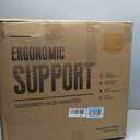 Ergonomic Office Chair for Long Hours, Adjustable Padded Lumbar Support for Lower Back Relief, 330 lb Capacity, Comfortable Computer Desk Chair for Home Office, Work & Study, Black/Black, Medium