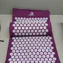 ProsourceFit Acupressure Mat and Pillow Set for Back/Neck Pain Relief and Muscle Relaxation (Large, Large - Purpule/White)