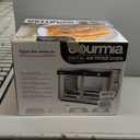 Gourmia French Door Air Fryer Oven - 37 Qt Large Capacity Convection Toaster Oven, FryForce 360, Digital Display, 12 Cooking Presets, Dehydrate, Fits 13 Pizza, Dishwasher-Safe, Stainless Steel (Silver)