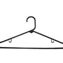 NAHANCO Plastic Tubular Hangers - 16 1/4" Black (Pack of 24)