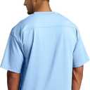 Opomelo Men's Oversized Workout T-Shirts Gym Lightweight Quick Dry Tee | Short Sleeve, Breathable, Crew Neck, Loose Fit, Athletic, Soft, Skin-Friendly (Blue, M)