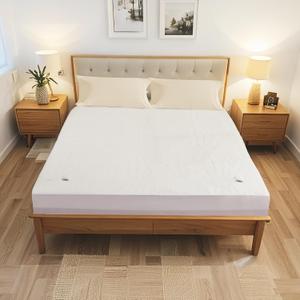 Electric Mattress Pad Queen 60"x80", 4 Heating Levels & 10H Auto Shut Off, Breathable, Diamond Pattern, Fitted Design, Machine Washable, White Diamond Printed Pattern