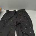 Tbahhir Sparkly Jeans for Women High Waist Wide Leg Bling Glitter Studded Baggy Denim Pants Trendy Trouser with Pockets (Black, XL)