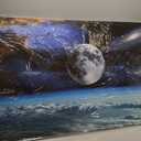 XXM WallArt FC2575 Space View From Earth Canvas Wall Art Landscape Modern Decor Abstract Canvas for Living Room Bedroom Kitchen Home and Office Wall Decor