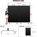 Room Divider Panel, Siebwin 2 Panel Folding Privacy Screens with Wider Feet, 8 Ft Portable Room Partition for Room Separator, Room Divider Screen Partition Room Dividers Freestanding