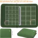 Coin Collection Book for Collector,260 Pockets Fireproof Coin Collection Holder Album,Coin Collection Organizer Storage Box Case Album for 20/25/ 27/30/ 38mm Coins,Green