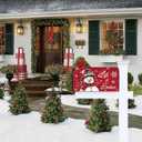 Christmas Snowman Mailbox Cover 25.5x21 Inch, Let It Snow Post Letter Box Covers, Holiday Xmas Magnetic Waterproof Mail Wraps for Outdoor Yard Garden Oversized Mailbox Decor