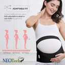 NeoTech Care Pregnancy Belly Band Maternity Belt, Back/Abdomen/Waist/Pelvis Support (Size L, Black Color)