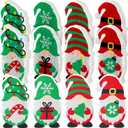 Layhit 12 Pcs Christmas Dish Sponges Cute Kitchen Non Scratch Scrub Sink Sponges Wood Pulp Reusable Household Cleaning Cloth for Kitchen Dishes Furniture(Gnome)