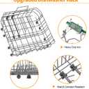Upgraded 00770545 20007749 Dishwasher Lower Rack Replacement Part for Bosch Dishwasher Rack 100 Series 24" Dishrack SHX3AR75UC SHE3ARF5UC Bosch Ascenta Thermador Dishwasher Bottom Rack Basket Assembly