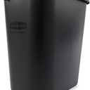 B&M Rubbermaid 295600Bk Deskside Plastic Wastebasket, Rectangular, 7 Gal, Black (Pack of 10)
