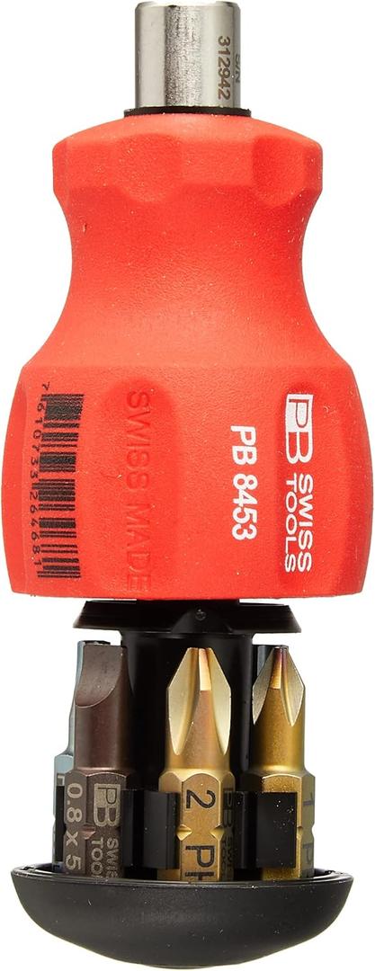 PB Swiss Tools PB 8453 Multi-bit Combination Screwdriver - Manual Screwdrivers (Red)