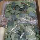 Geelin 12 Set 10.59'', 13'' Brown Wooden Lanterns for Centerpieces Include 12 Wooden Lantern 12 LED Candle 12 Eucalyptus Leaves Wreath for Wedding Baby Shower Farmhouse Table Decor