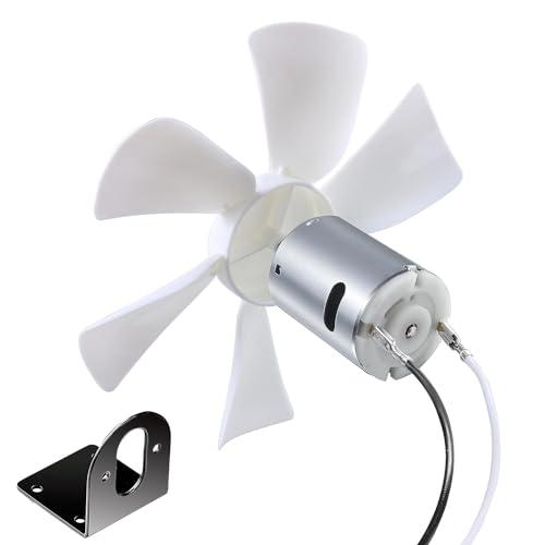 PlusRoc RV Vent Fan Replacement 6 inches RV Exhaust Bathroom Ventilation Roof Ceiling Fan 12V D-Shaft Motor White Blades Compatible with Heng's Elixir Jensen, 130 CFM