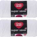 Bulk Buy: Red Heart Super Saver (2-Pack) (White, 7 oz Each Skein)