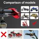 JAGASOL Motorcycle Lock Combo: Helmet & Brake Anti-Theft Handlebar Lock for Moped, Motorbike, Scooters, ATV, Dirt Bike, Street Bike