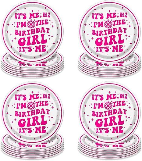 Pink I Tableware, 60 Pcs Music Birthday Decorations