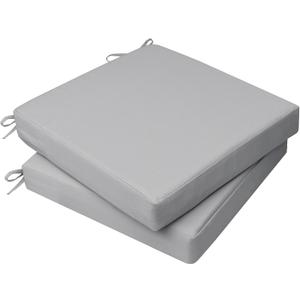 AAAAAcessories Outdoor Seat Cushions for Chairs, Waterproof, Fade-Resistant, 18" x 18" x 2", Patio Furniture Replacement Cushions, Set of 2, Gray