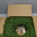 24 Inch Real Touch 2 Pcs Norfolk Pine Wreath Christmas Decorations for Front Door, Artificial Plants Green Christmas Wreath with Lights Home Decor, Xmas Decor for Mantel Wall Holiday Winter Decor