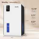 NineSky Dehumidifier, 1000 sq.ft Dehumidifiers for Home with 95oz Large Water Tank,Quiet Dehumidifier with 7-Color Ambient Light & Auto Shut Off, Dehumidifier for Basement, Bedroom, Bathroom (White)