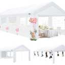 COBIZI 10x30 Party Tent Heavy Duty, Large Outdoor Wedding Tents for Parties with 8 Sidewalls & Built-in Sandbags,Waterproof Event Canopy Gazebo Commercial Tent for Carport,Camping,Patio,Windproof