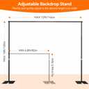 12x10ft Heavy Duty Backdrop Stand, Adjustable Pipe and Drape Stand