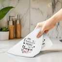 Yiayia Mother's Birthday Gifts Kitchen Towels, Grandma Gifts from Grandkids Hand Towels for Bathroom Decor, My Favorite People Call Me Yiayia Dishcloths Dish Towel for Kitchen 16x24 Inches