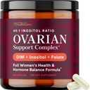 Ovarian Support for Hormone Balance for Women | Healthy Ovulation, Menstrual Cycle & Reproductive Health Support | DIM Supplement with Myo-Inositol & D-Chiro Inositol & Folate Complex | 30 Day Supply (Best By: 07/2027)