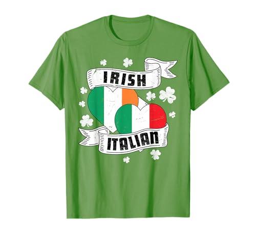 Half Irish Half Italian Ireland Italy Flag St Patrick's Day T-Shirt Medium