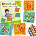 Sensory Activity Board for Kids & Adults:Double-Sided Stress Relif Sensory Board Toys with 40 Strings & Storage Bag | Quiet Fidget Board for ADHD & Autism Boys Girls Ages 3 4 5 6 7 8 9 102PCS