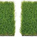 KuGuo Artificial Grass Mini Mat Indoor Outdoor DenseTurf Multi-Purpose Home Decor DIY Fake Grass Mats 6x9.5 Inches (15cm x 24cm) (2, Summer Grass)