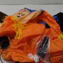 Joliyoou 5FT Fall Day Inflatable Decoration, Lighted Air Blown Scarecrow Sitting on Pumpkins with Crow Standing On, Built-in LED Lights for Halloween Thanksgiving Harvest Indoor Outdoor Decor