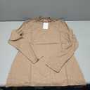 MANGDIUP Women's Mock Turtleneck Long Sleeve Sleeveless Tops Basic Slim T-Shirts L