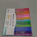 15 Colors Curve Highlighter Pens Set15 Different Shapes Dual Tip Markers Cool Pens for Journal Planner Scrapbook Art Office School Supplies (Pattern Tip + Fine Tip (15 vibrant))