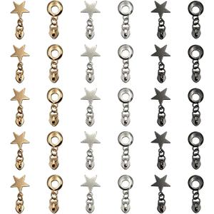 HOLSHUN #5 Zipper Sliders Zipper Pull 30pcs Bulk Heavy Duty Metal Multiple Color Pulls for #5 Nylon Coil Zippers Replacement Luxury Bag Hardware Luggage & DIY Craft Supplies Model-004&005